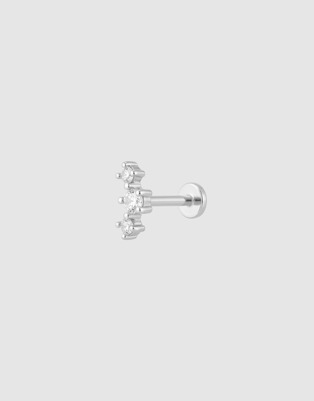HOUSE OF SLANI - Silver Luma Flatback Helix Ear Piercing