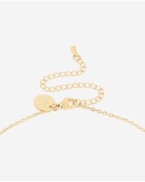 Lovisa - Waterproof Gold Plated Stainless Steel May Green Cubic Zirconia Birthstone Necklace & Earrings Set