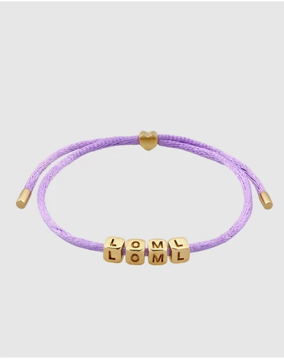 Elli Jewelry - Love of my Life Purple Satin Bracelet