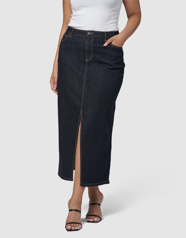 Sunday In The City - Hype Denim Maxi Skirt