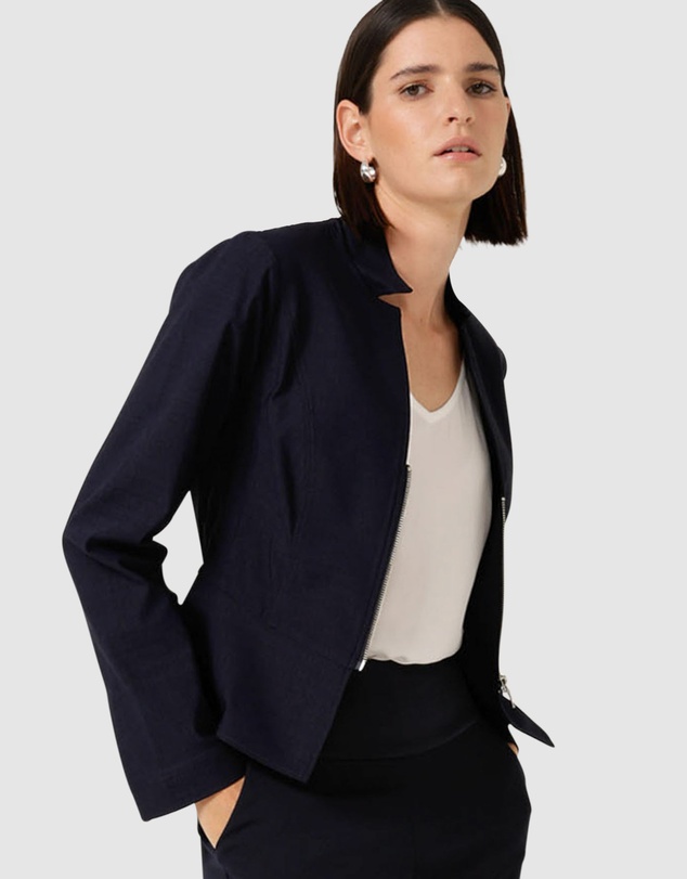 SACHA DRAKE - Front Zip Peplum Jacket