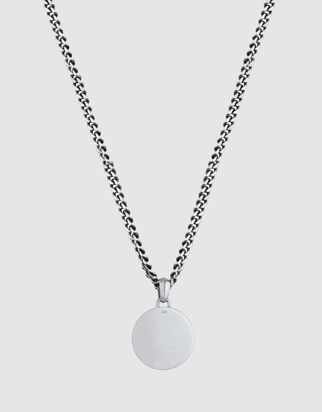 Kuzzoi - ICONIC EXCLUSIVE - Compass Pendant Necklace in Oxidised 925 Sterling Silver