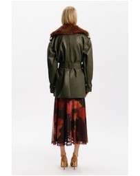 Bardot - Vegan Leather & Faux Fur Coat