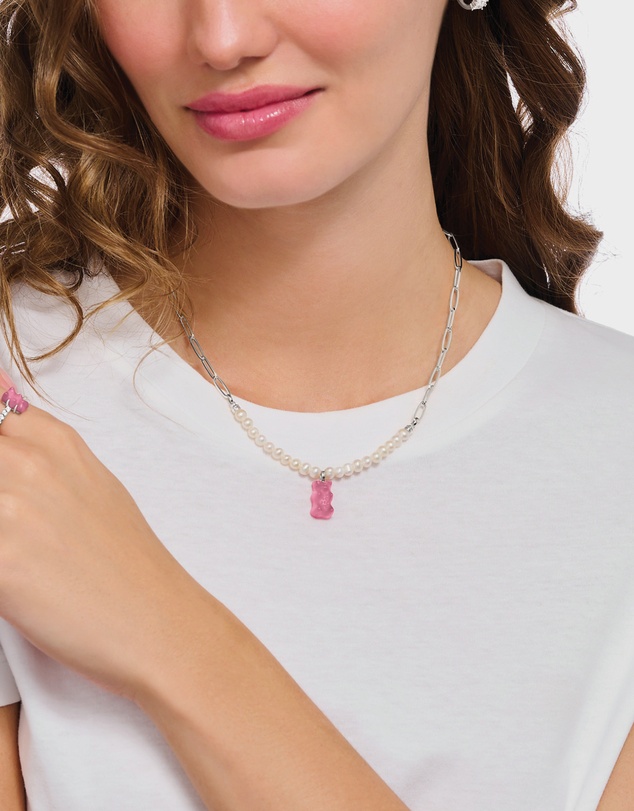 THOMAS SABO - HARIBO Pink Bear Pearl Necklace