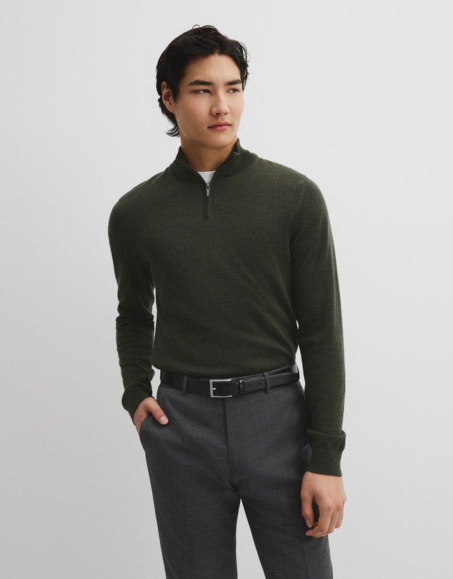 Country Road - Australian Merino Long Sleeve Vam Half Zip Knit