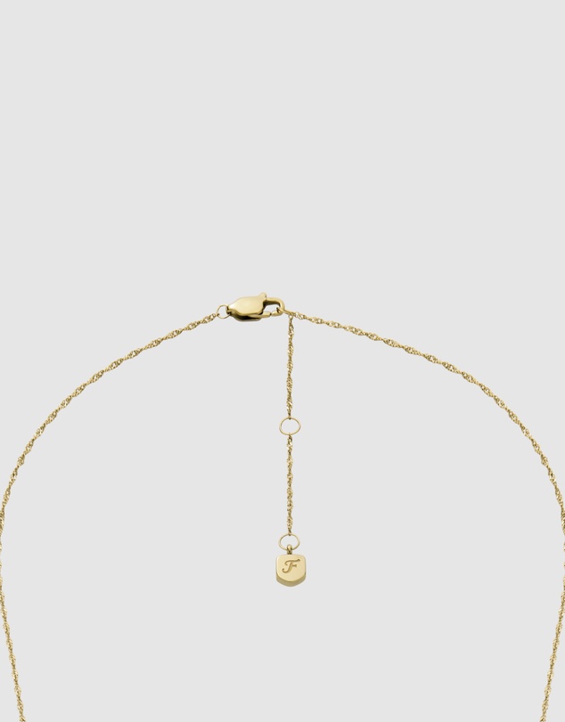 Fossil - JEWELERY Classic Mother-of-Pearl Gold-Tone Pendant Necklace