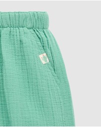 Purebaby - Slouchy Crinkle Cotton Pants -Kids-Babies