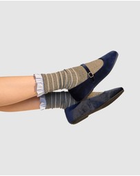 Rollie - Mary Jane Velvet Flat