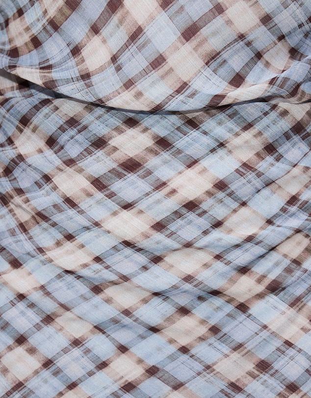 Dazie - Afloat Check Asymmetric Maxi Dress