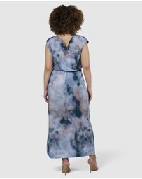 Sunday In The City - Phantom Maxi Satin Dress