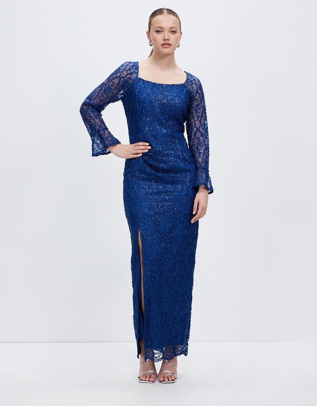 Pink Ruby - Amorata Split Hem Maxi Dress