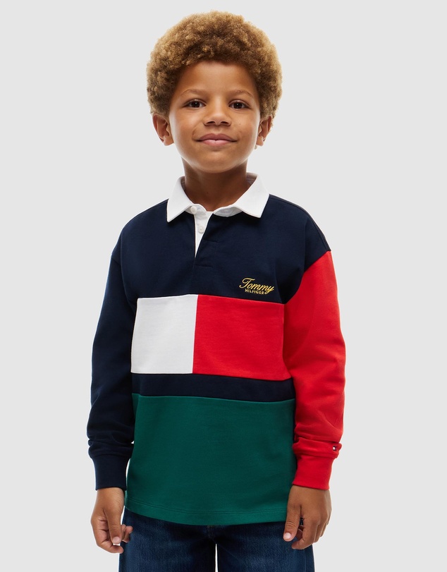 Tommy Hilfiger - Rugby Stripe LS Polo Shirt - Teens
