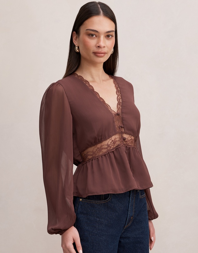 Forever New - Matilda Lace Detail Blouse