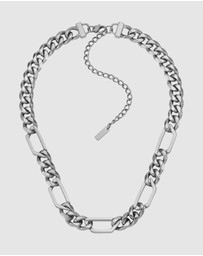 Diesel - D Logo Silver-Tone Necklace