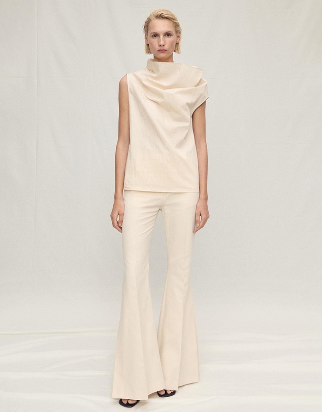 M.N.G - Mandala Blouse With Asymmetrical Collar