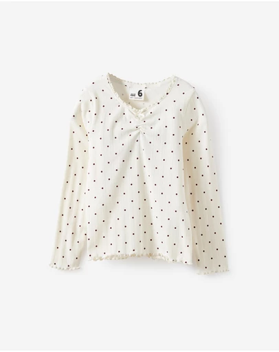 Cotton On Kids - Jade Ruched Long Sleeve Top