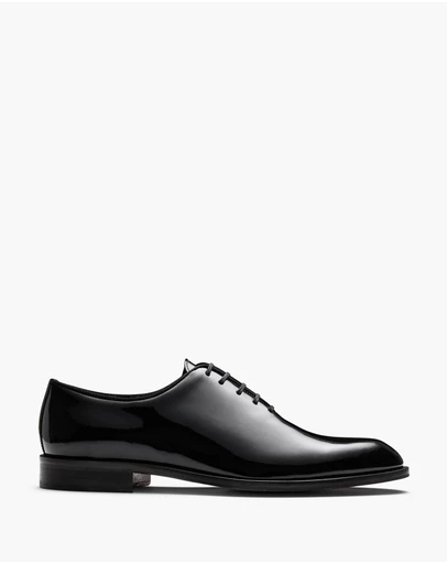 Aquila - D'ORO Collection - Simmons Patent Black Oxford Shoes