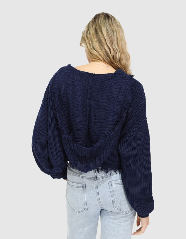 Belle & Bloom - Another Love Fringe Zip Knit