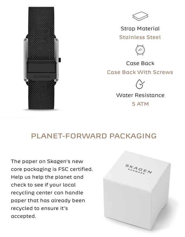 Skagen - Hagen Black Analogue Watch