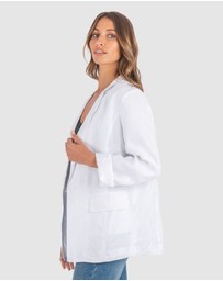 CAMIXA - Jackie Oversized Linen Blazer Jacket