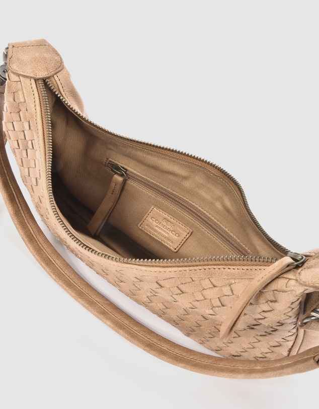 Cobb & Co - Hughes Woven Leather Shoulder Bag
