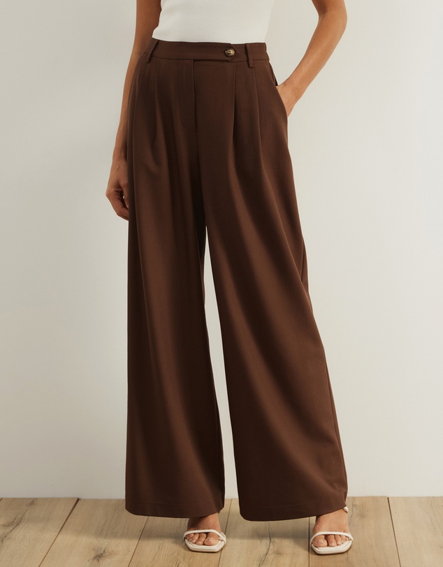 Atmos&Here - Agnes Pleated Tailored Pants