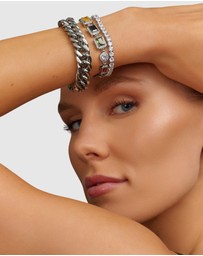 Nialaya Jewellery - Gem Bracelet in Silver