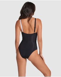 Leonisa - Recycled Nylon Shaping One-Piece Swimsuit with Mesh