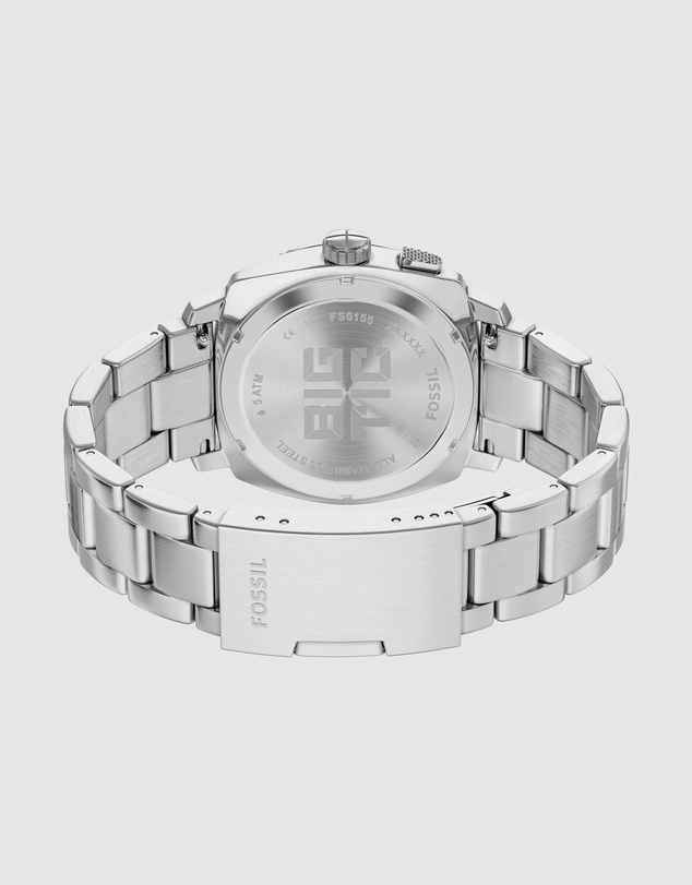 Fossil - Machine Silver Tone Analogue-Digital Watch
