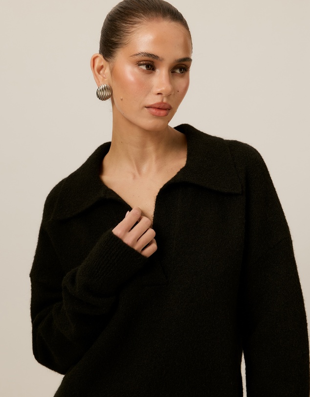 Tussah - Mia Knitted V-Neck Mini Dress