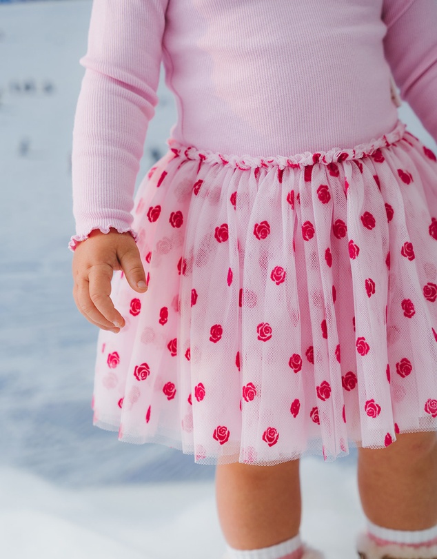 Huxbaby - Rose Emb Tulle Dress - ICONIC EXCLUSIVE - Kids-Teens