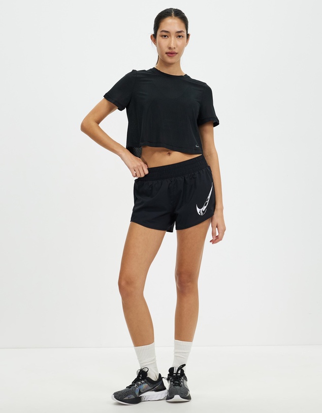 Nike - One Dri-FIT Mid-Rise Brief-Lined Graphic Shorts