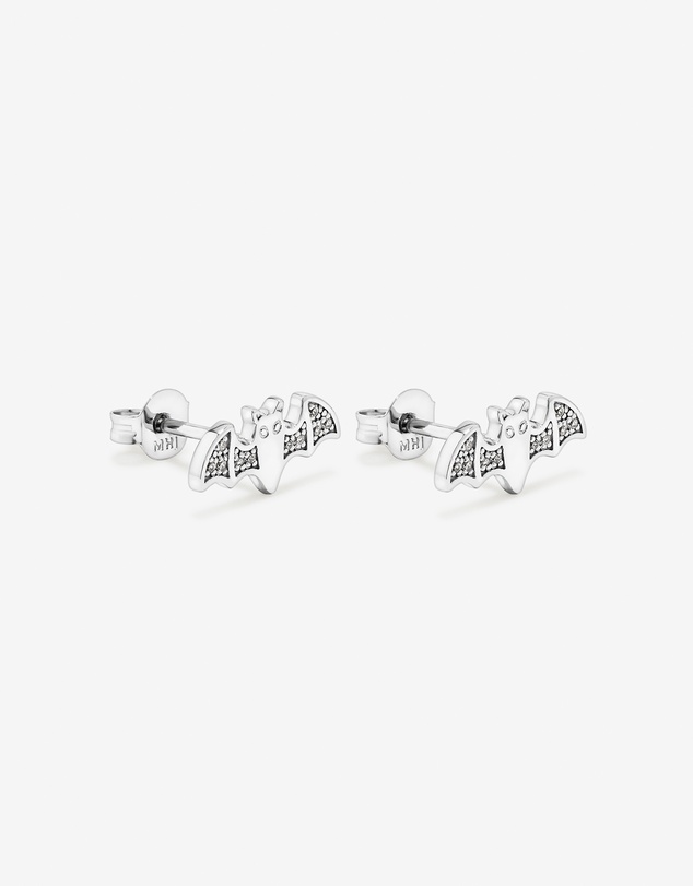 Michael Hill - Bat Halloween Stud Earrings with Cubic Zirconia in Sterling Silver