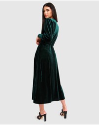 Belle & Bloom - Current Mood Velvet Wrap Dress