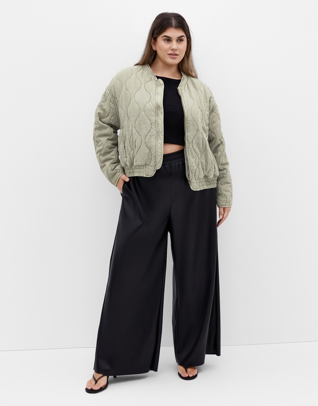 City Chic - Plus size Baylee Puffer Jacket - khaki