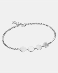 DKNY - Logo Silver 28mm Black Dial Womens Watch + Silver Bracelet