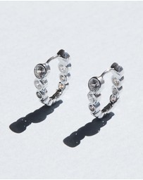 SAINT VALENTINE - Crescendo Oval Hoops - Silver