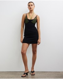 Lover - Kai Crepe Net Contrast Mini Dress