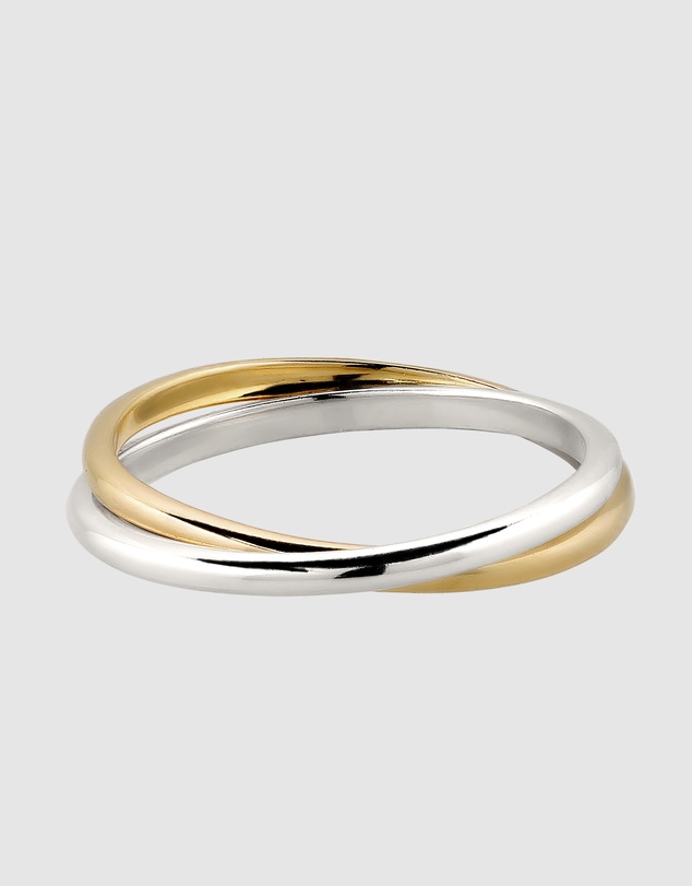 Elli Jewelry - Ring Duo 925 Sterling Silver Gold-Plated