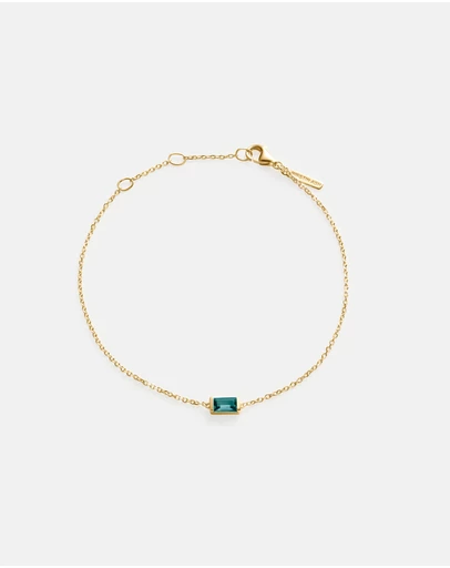 Kirstin Ash - Baguette Birthstone Bracelet September London Blue Topaz