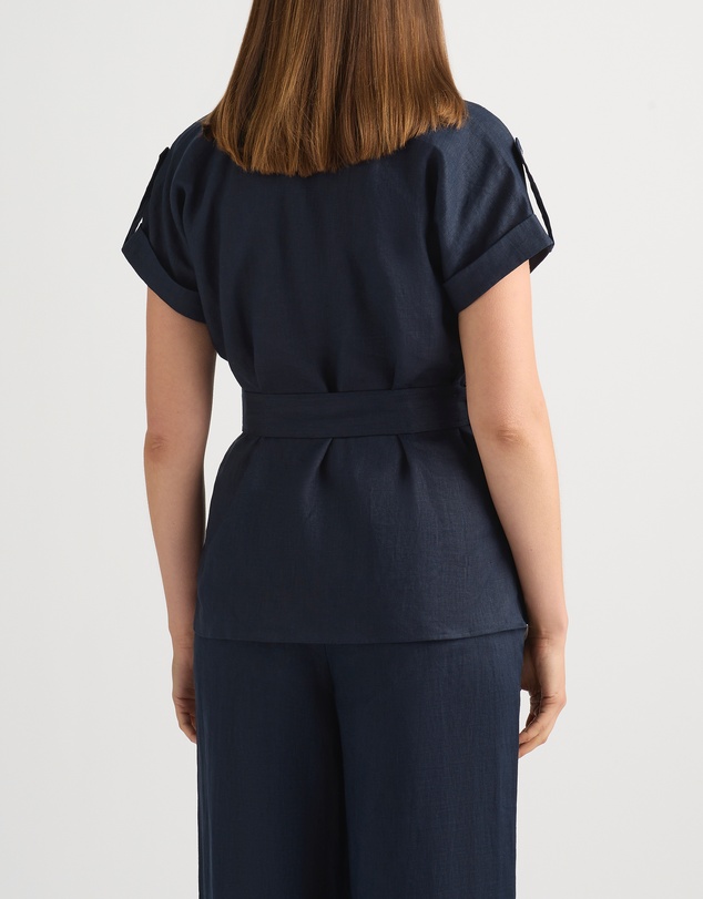 David Lawrence - Imogen Linen Belted Shirt