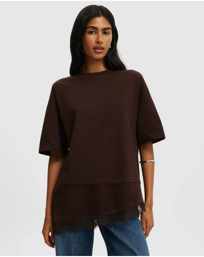 Cotton On - Satin Layered T-Shirt