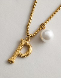 Zahar - Pearl Letter P Necklace