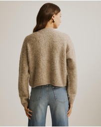 Atmos&Here - Boucle Cosy Crew Knit Cardigan
