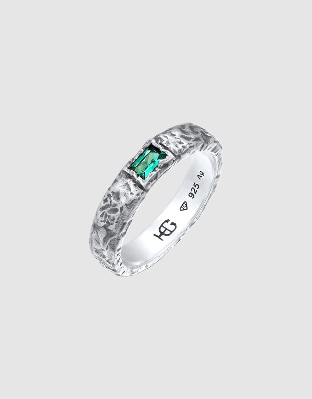 Haze & Glory - ICONIC EXCLUSIVE - Ring Men Emerald Envy 925 Sterling Silver