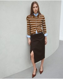 M.N.G - Cardigan With Shirt Collar