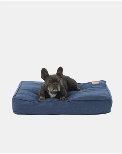 Mog & Bone - Classic Cushion Dog Bed - Blue Denim