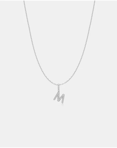 Ania Haie - Ania Haie Silver Letter M Initial Necklace