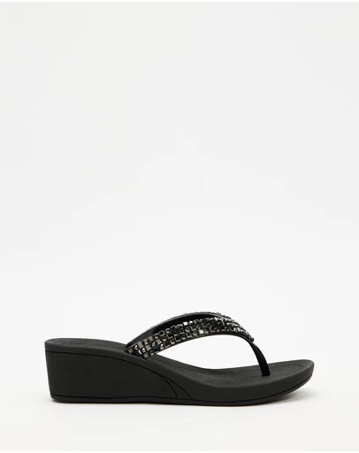 Holster - Hope Wedge Sandals  - Black - Women's