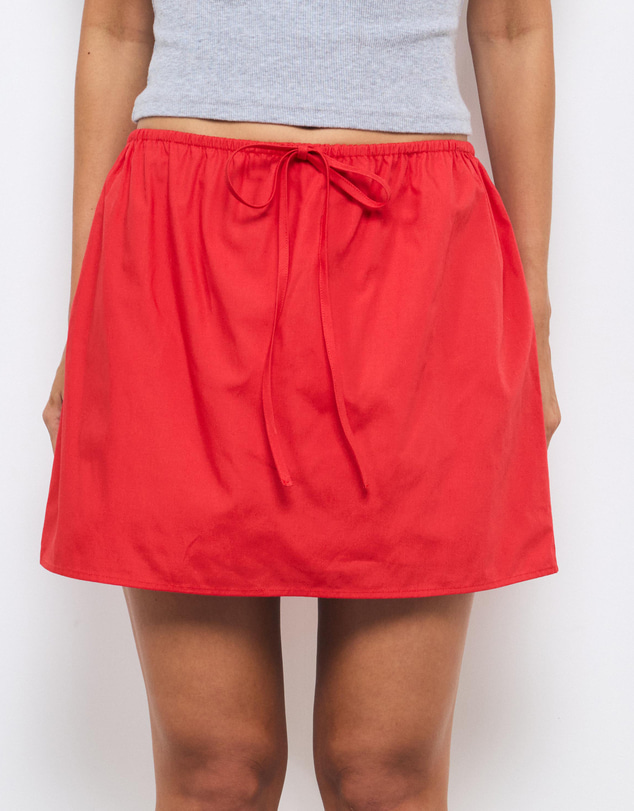 AERE - Cotton Poplin Drawcord Mini Skirt